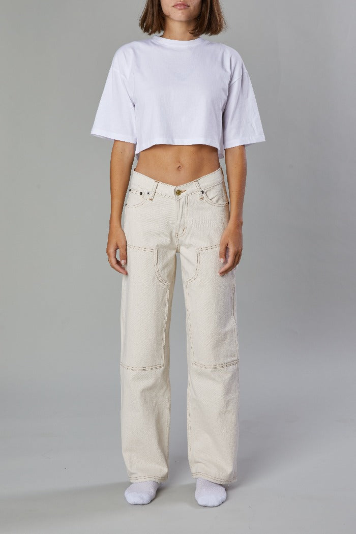 Still Here NYC subway jeans bone carpenter cargo off white | pipe and row seattle boutique