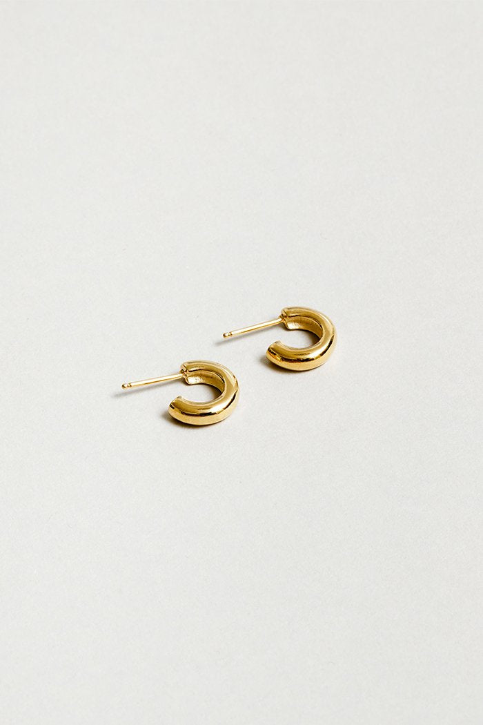 Wolf Circus Abbie small gold hoops Simple bold layering | pipe and row
