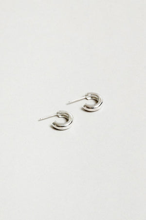 Wolf Circus Abbie small silver hoops Simple bold layering | pipe and row