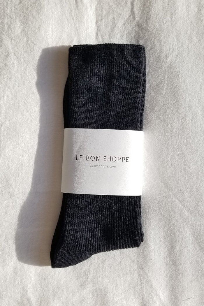 Le Bon Shoppe Trouser socks ribbed black | pipe and row seattle pipeandrow.com