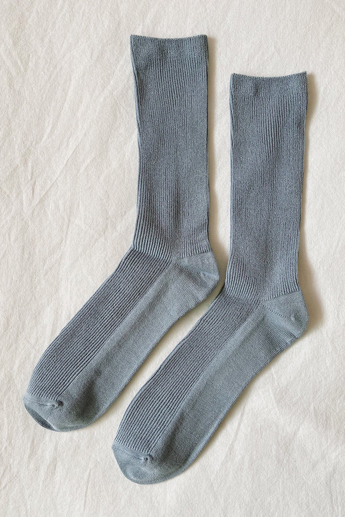 Le Bon Shoppe Trouser socks ribbed blue bell | pipe and row seattle