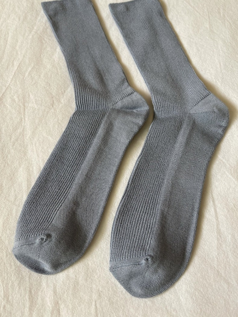 Le Bon Shoppe Trouser socks ribbed blue bell | pipe and row seattle