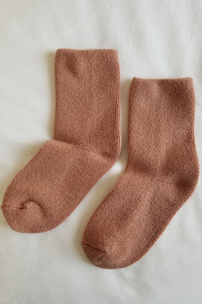 Le Bon Shoppe clay terry comfy, cozy, terry cloth Cloud socks | Pipe and Row