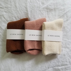 Le Bon Shoppe comfy, cozy, terry cloth Cloud socks | Pipe and Row