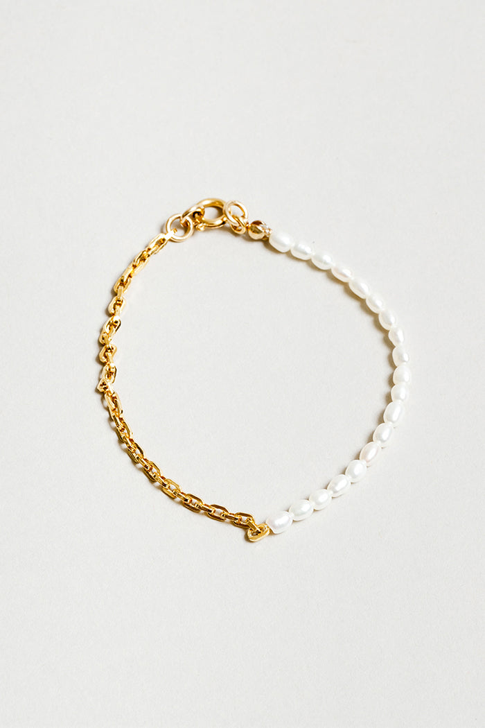 Wolf Circus Effy bracelet fresh water pearl chain | pipe and row boutique Seattle