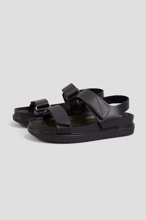 Erin sandal velcro black leather | and Row - PIPE ROW