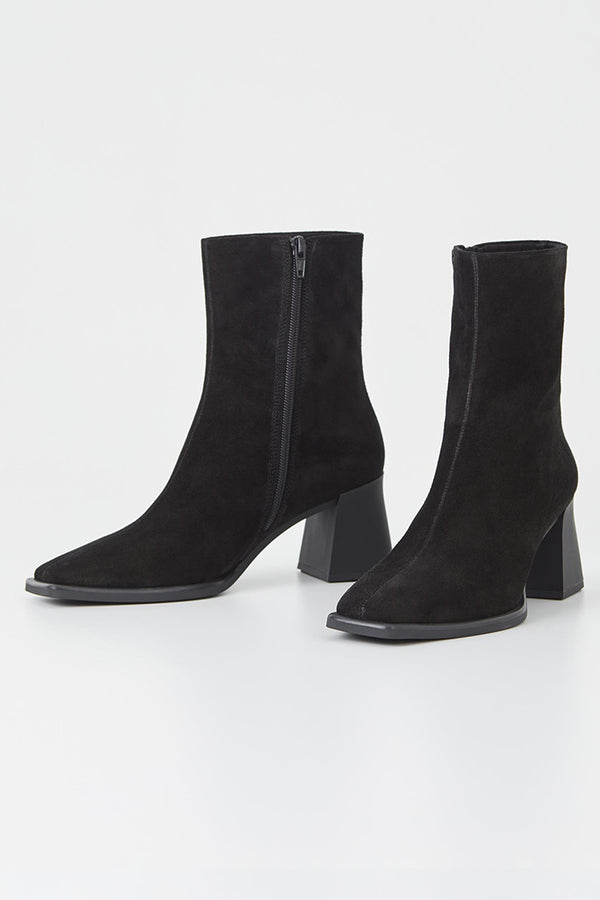 Vagabond black Hedda mid-high boots square toe | and Row - PIPE AND ROW