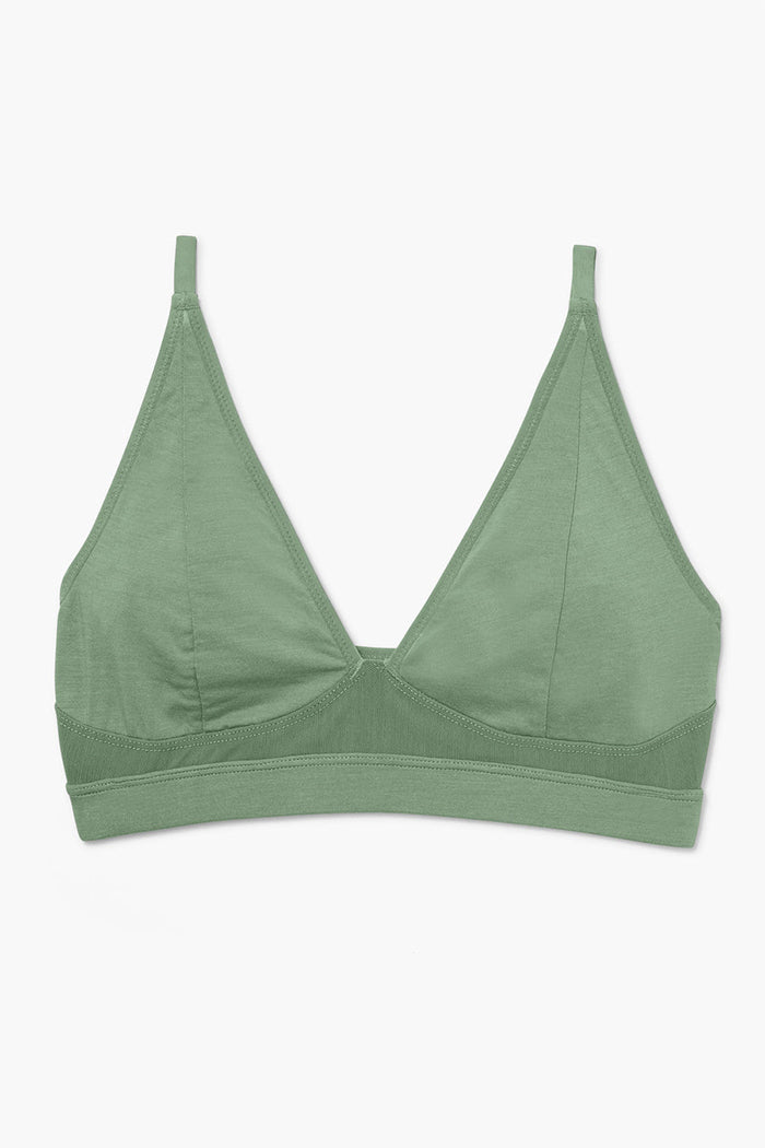 Richer Poorer high cut bralette deep v sage green | pipe and row boutique Seattle