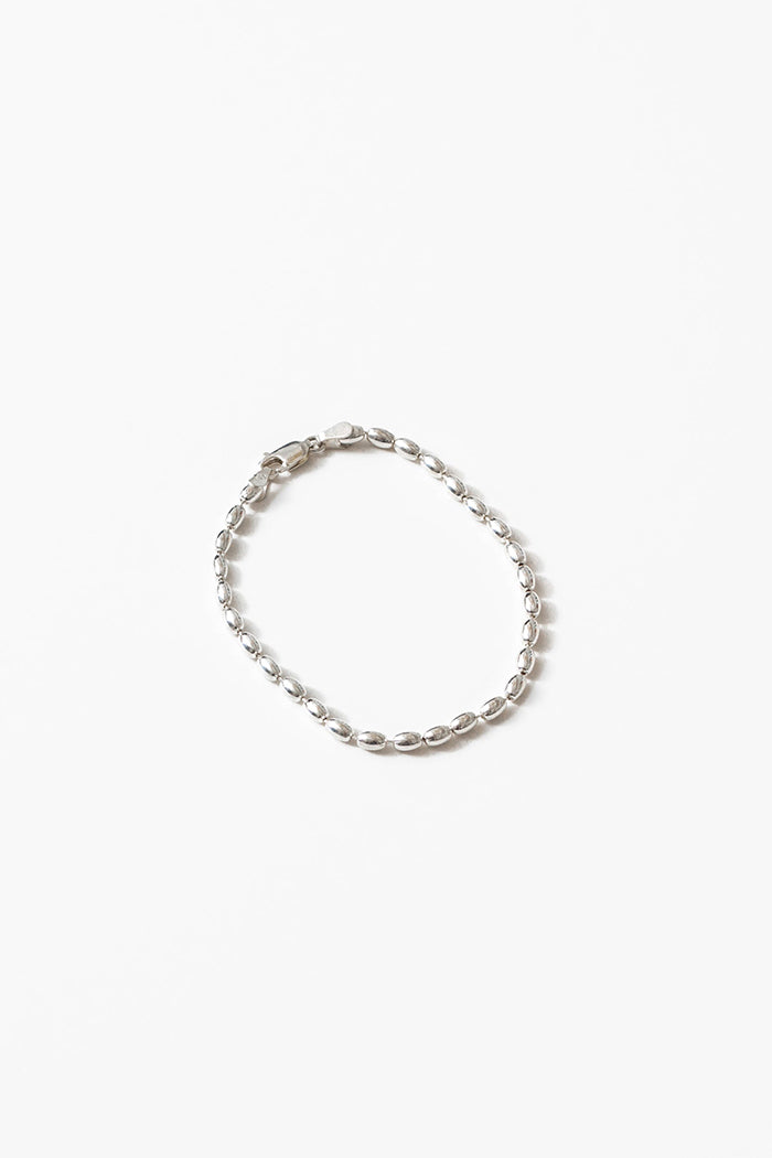 Wolf Circus Kai bracelet oval beaded sterling silver | pipe and row