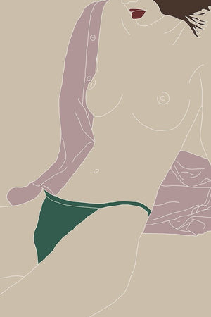 kera print green nude seattle drawn by cave | pipe and row