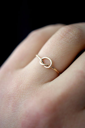 Minimal open knot ring 14k Gold | pipe and row seattle