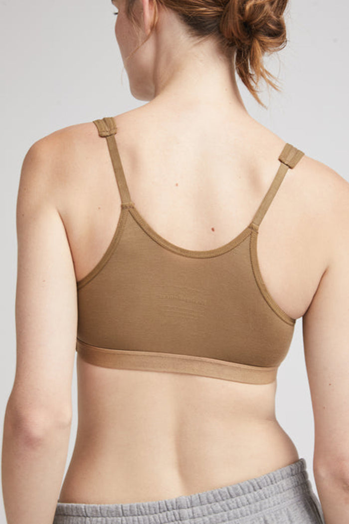 Richer Poorer lyocell racerback bralette brown morning roast | Pipe and Row