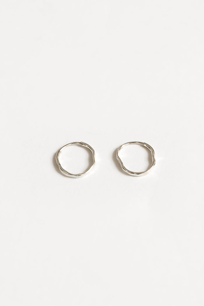 Wolf Circus Organic shaped endless sterling silver hoops | Pipe and Row