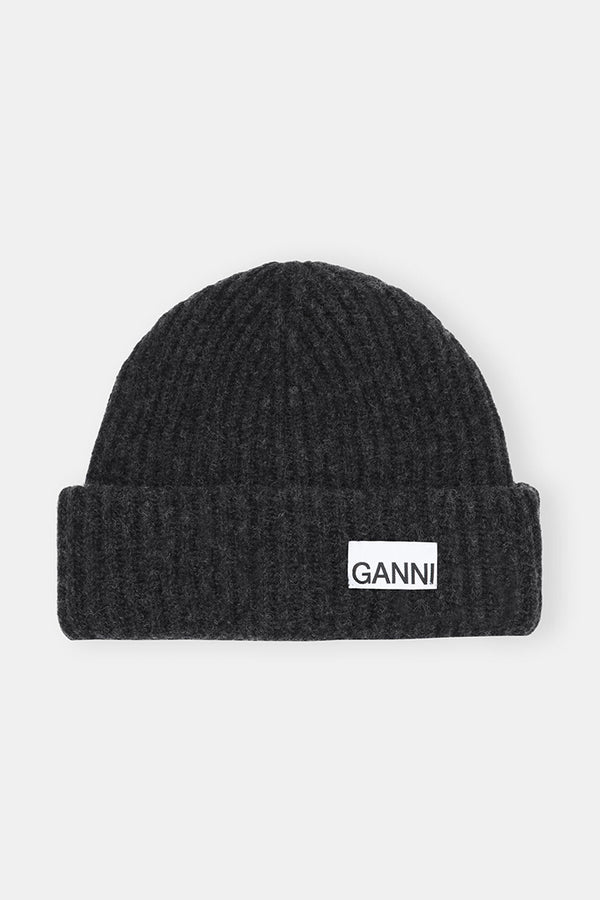 Ganni Charcoal Cap Ganni Baseball Cap With Logo - Charcoal | Editorialist main image 3