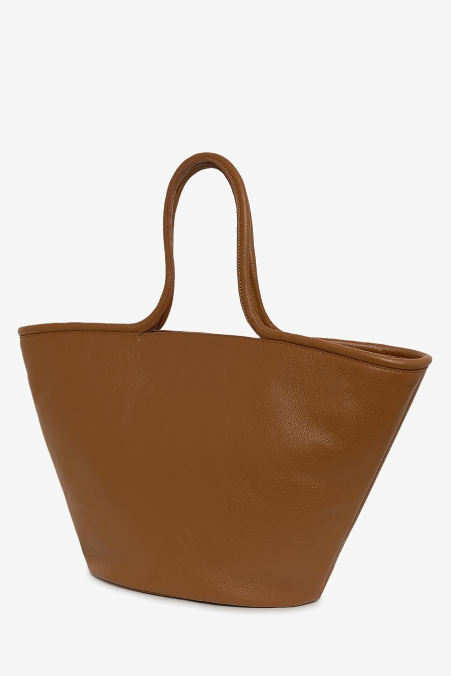 Rita Row leather Schluz basket bag handbag brown leather | pipe and row
