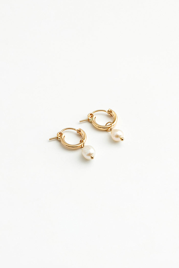 Wolf Circus freshwater dainty small Pearl Hoops | Pipe and Row Seattle