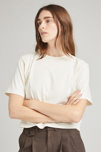 Richer Poorer pale green relaxed short sleeve crop tee cotton | Pipe and Row