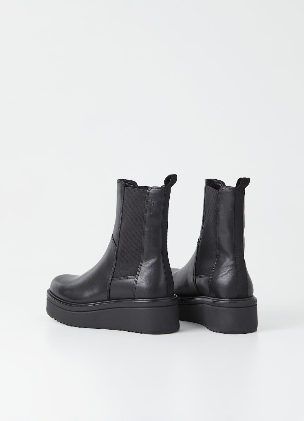 Vagabond Tara boots cult favorites black leather chunky sole | Pipe and ...