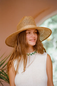 Lack of Color the Vista large brim straw hat cesca brown | Pipe and Row